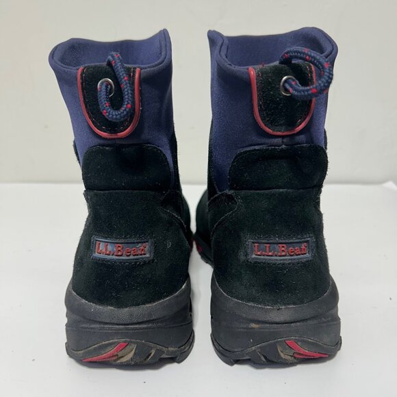 L.L. Bean Womens 8M Thinsulate Black & Navy Winter Boots With Rugged Soles - Picture 6 of 11